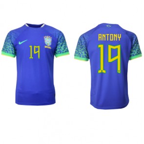 Brazil Antony #19 Replica Away Stadium Shirt World Cup 2022 Short Sleeve
